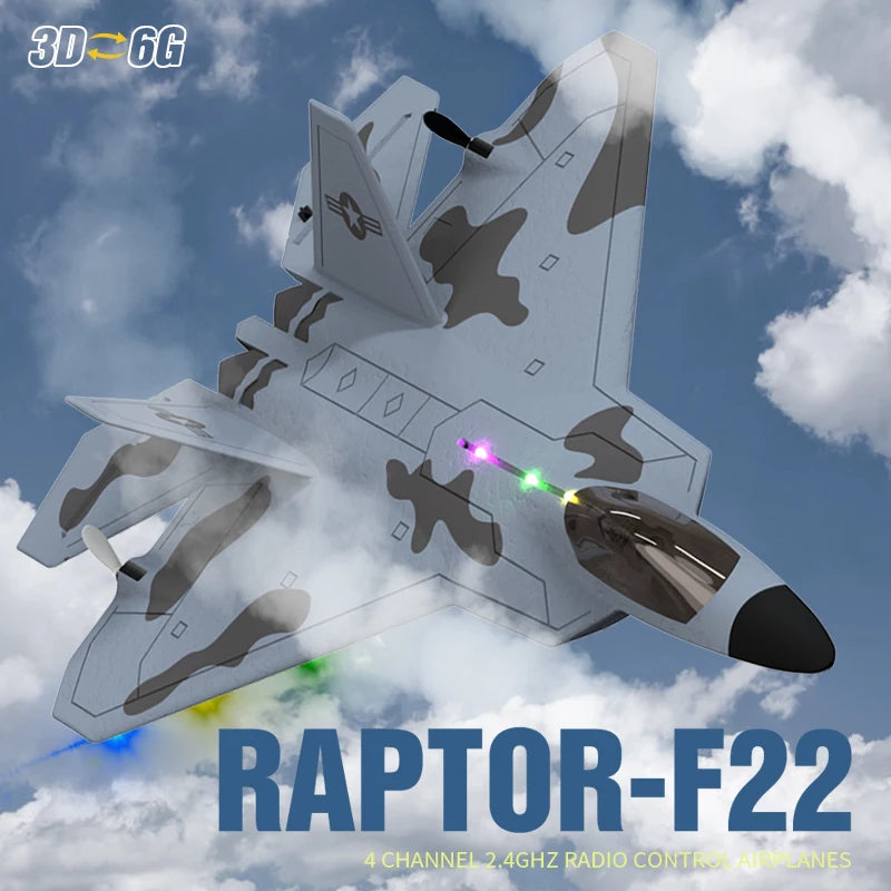 Avião Controle Remoto F-22 Elétrico (Avançado)