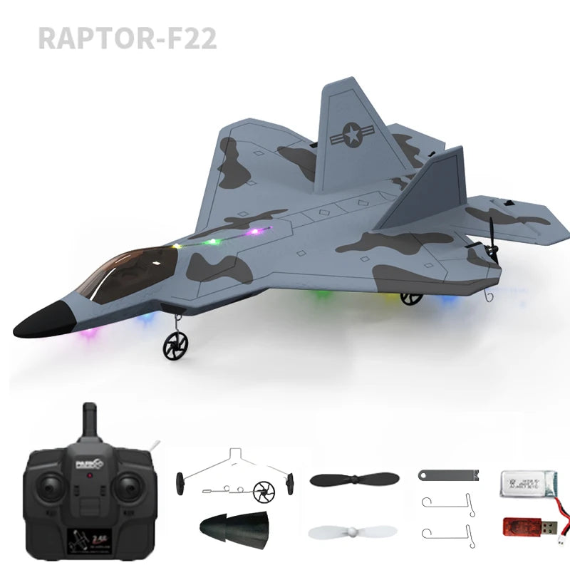 Avião Controle Remoto F-22 Elétrico (Avançado)