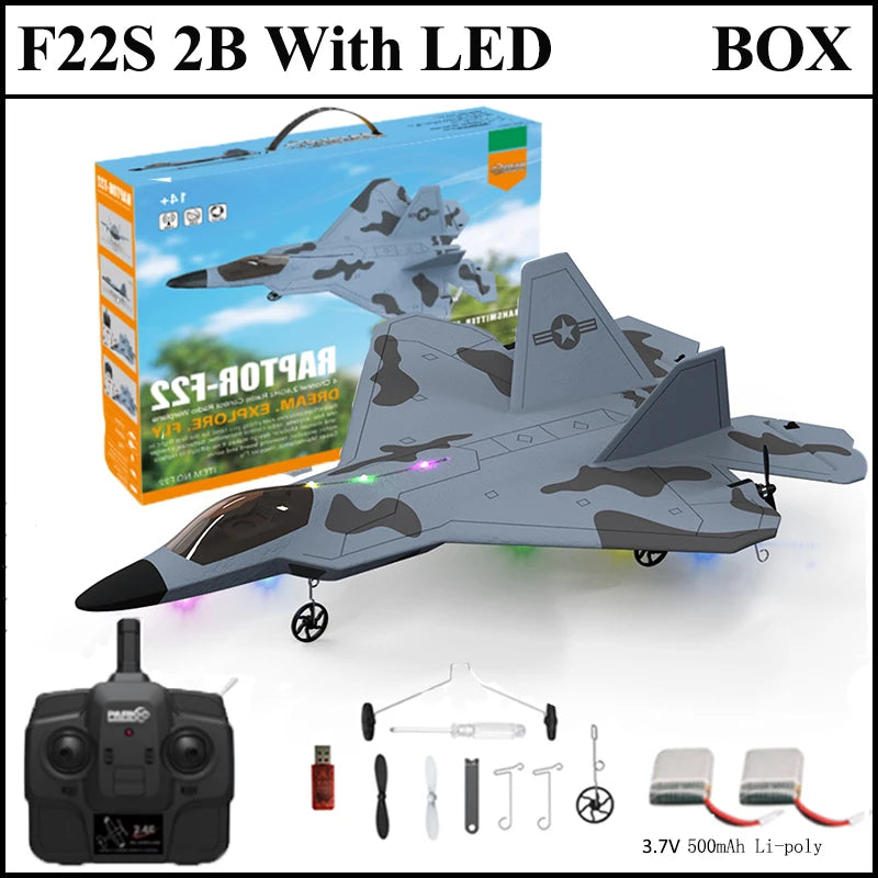 Avião Controle Remoto F-22 Elétrico (Avançado)