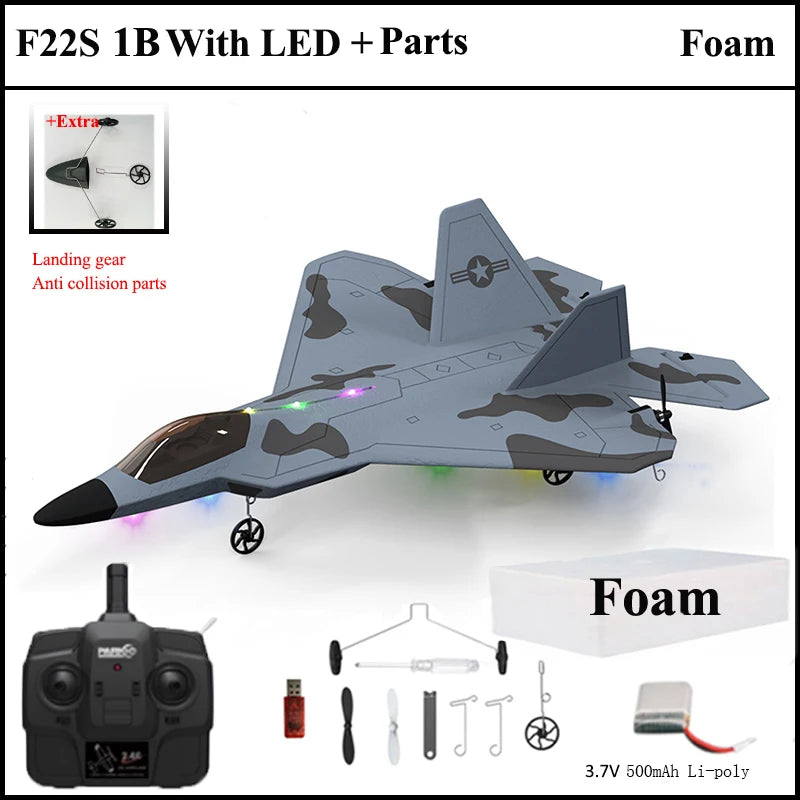 Avião Controle Remoto F-22 Elétrico (Avançado)