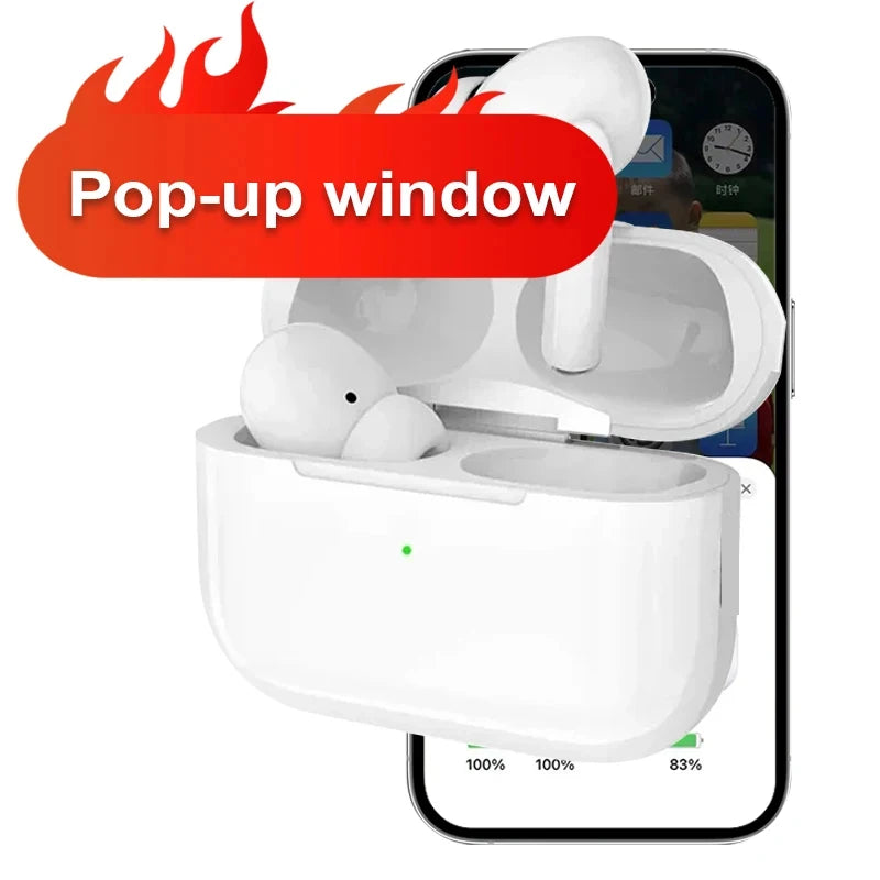 Fone de Ouvido AirPods+ com Bluetooth e Design Minimalista