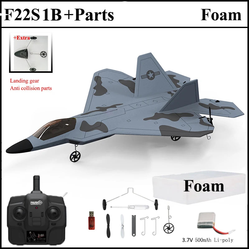 Avião Controle Remoto F-22 Elétrico (Avançado)