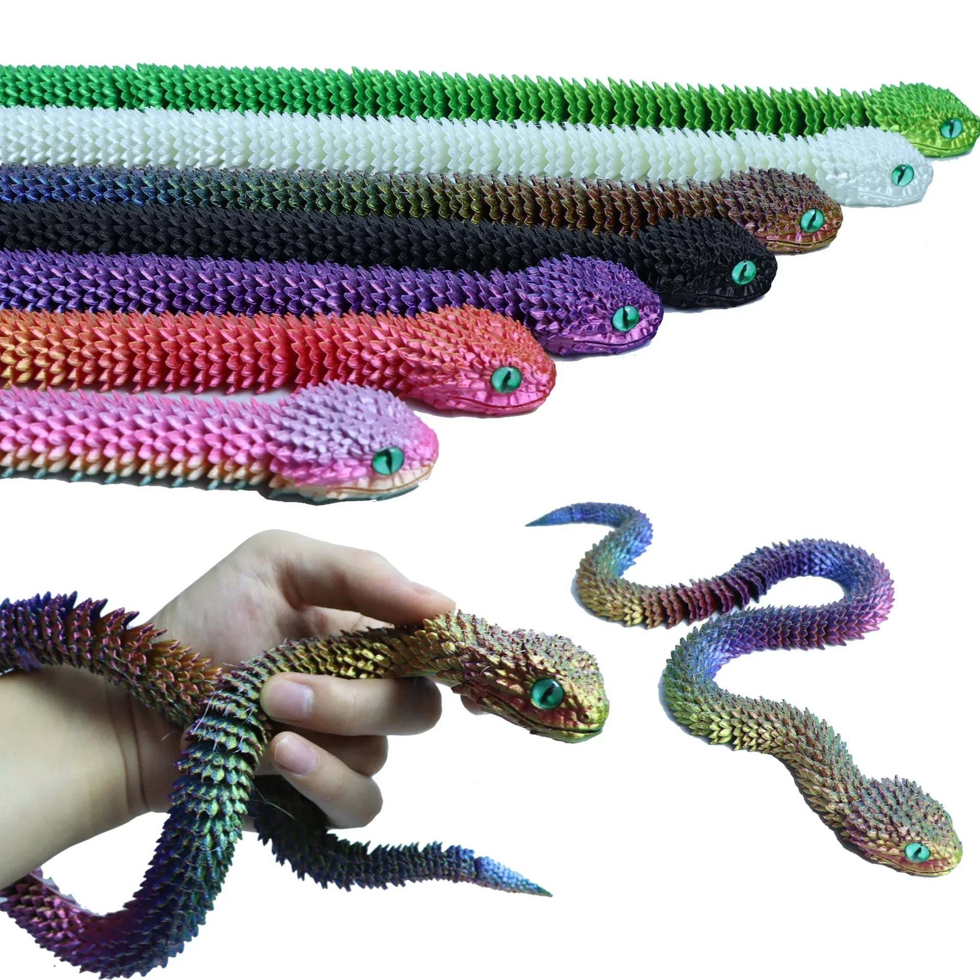 Cobra Articulada Anti-stress em impressão 3D