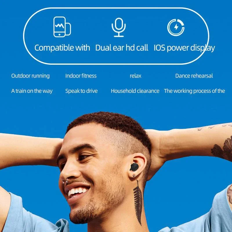 Fones de ouvido Bluetooth Original A6S TWS