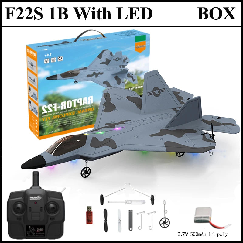 Avião Controle Remoto F-22 Elétrico (Avançado)
