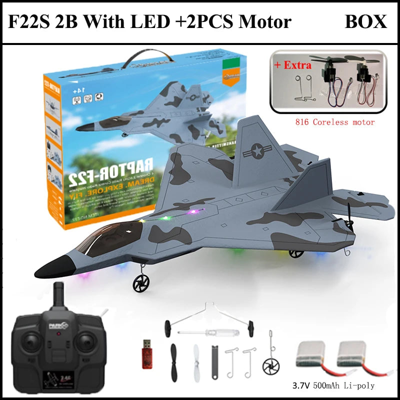 Avião Controle Remoto F-22 Elétrico (Avançado)