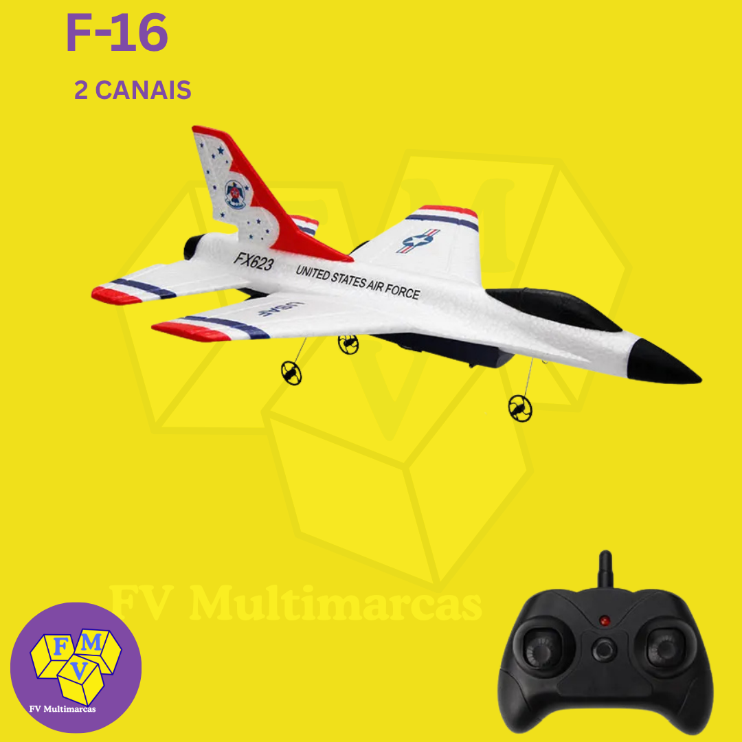 Jato F-16 Controle Remoto 2ch