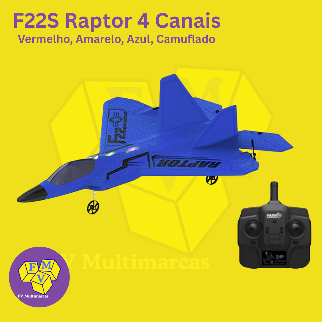 Jato Controle Remoto F-22 4ch elétrico