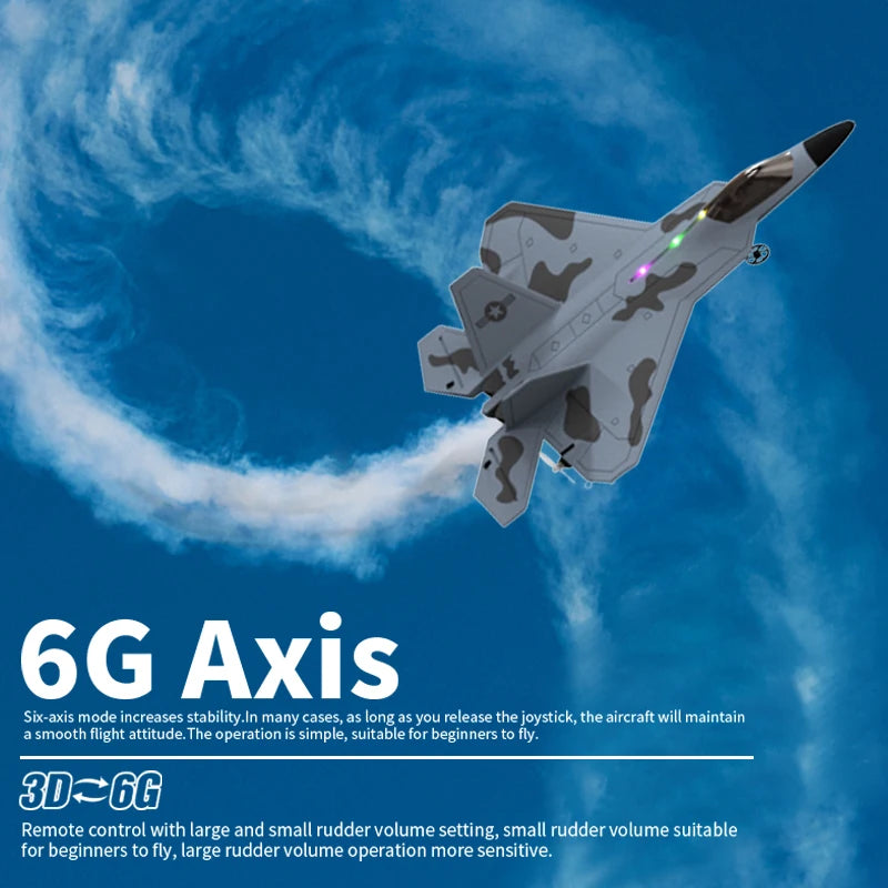 Avião Controle Remoto F-22 Elétrico (Avançado)