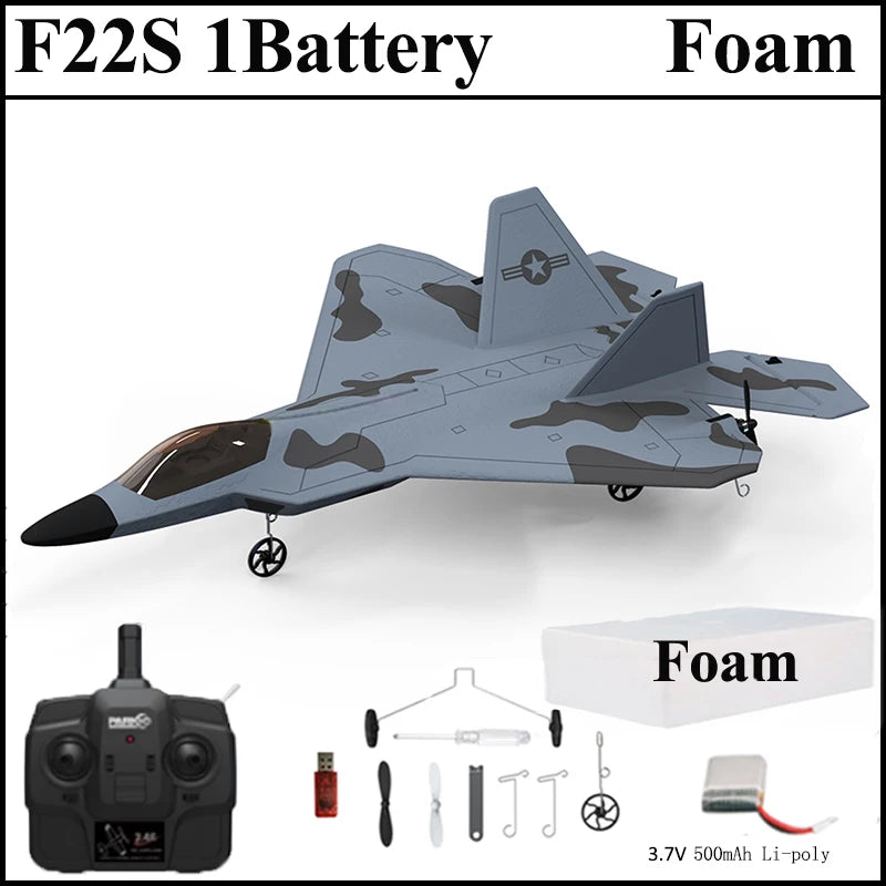 Avião Controle Remoto F-22 Elétrico (Avançado)