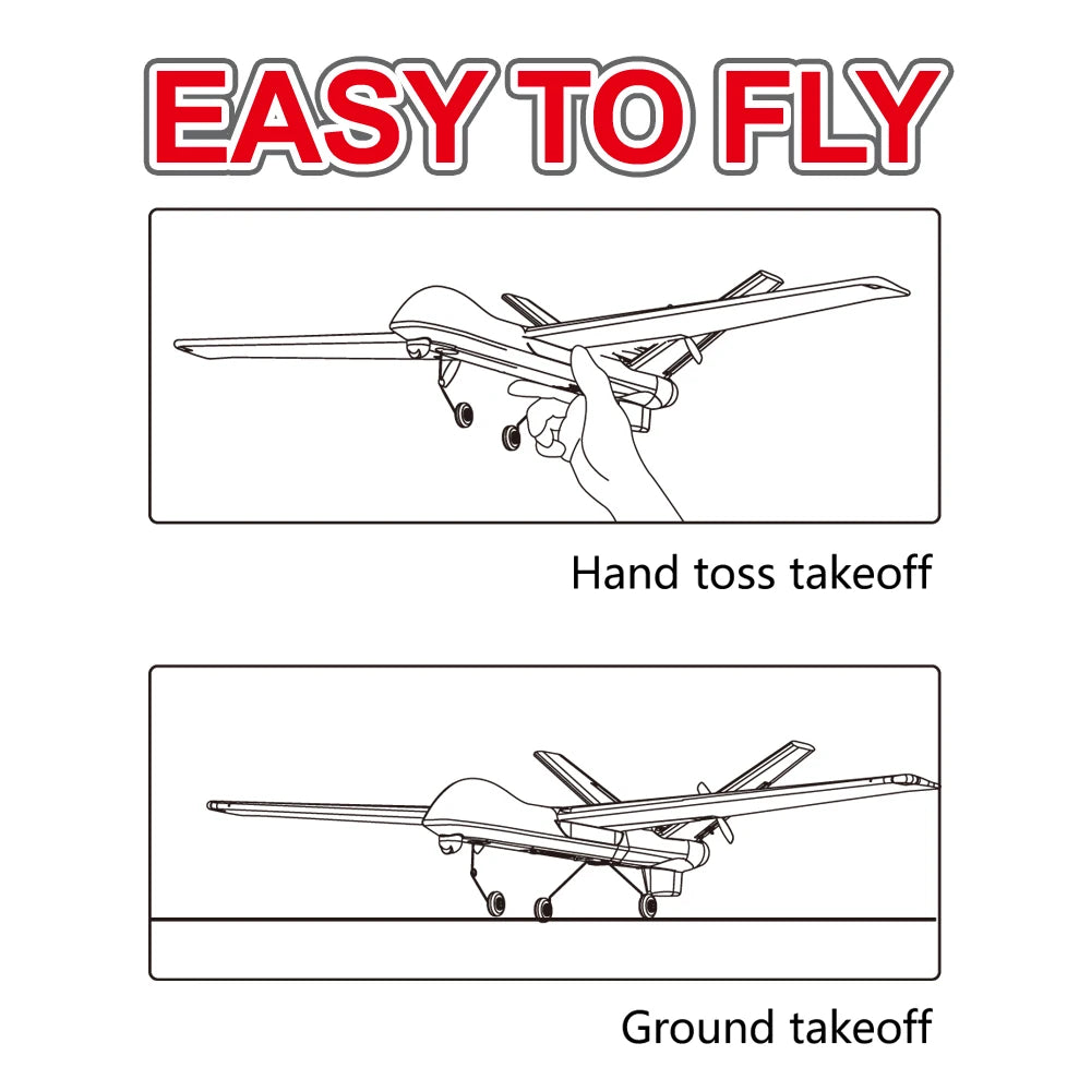 MQ9 Reaper Controle Remoto 3ch