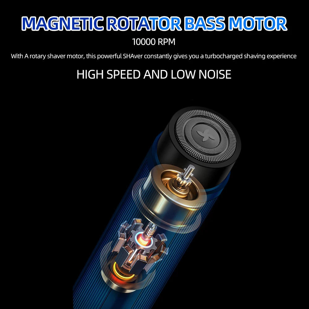 Mini Barbeador Elétrico Recarregável Portátil