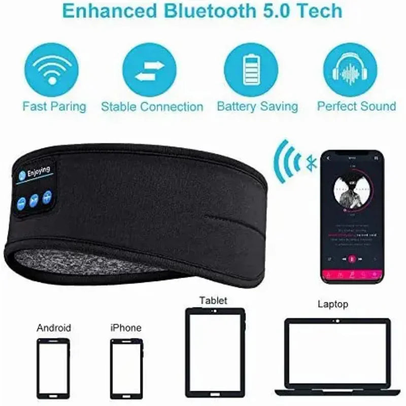 Fone de ouvido em faixa Bluetooth para Dormir/Esportes