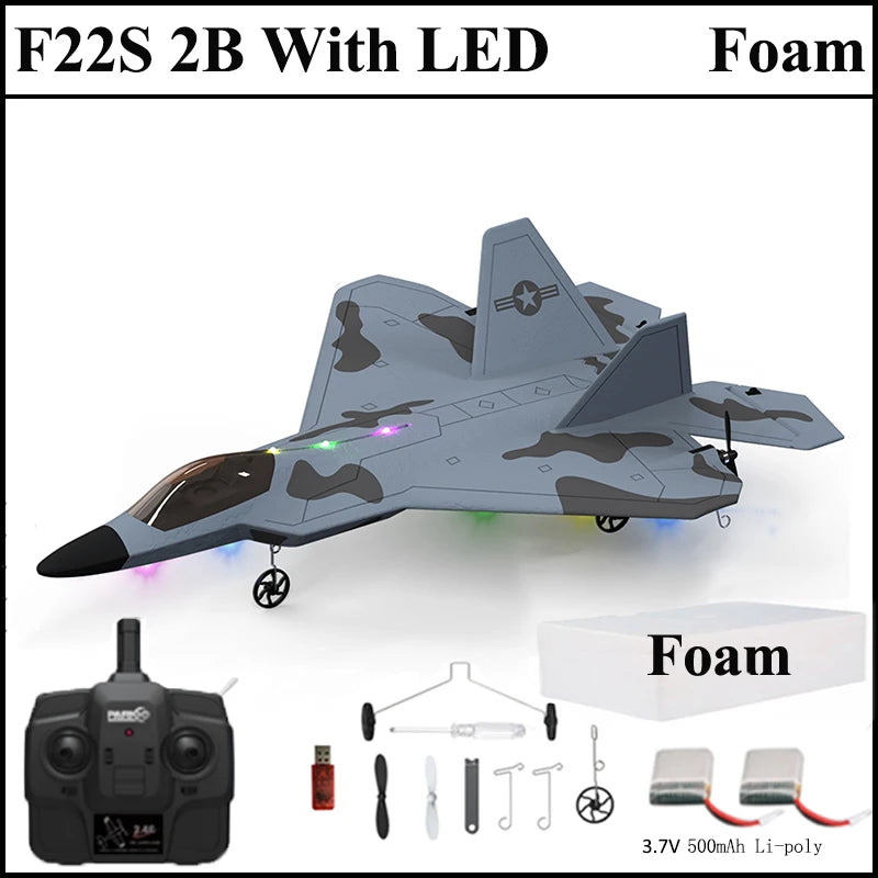 Avião Controle Remoto F-22 Elétrico (Avançado)
