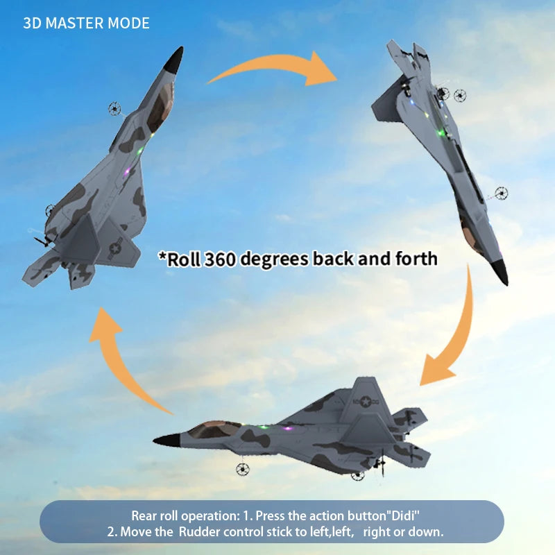 Avião de controle remoto F-22 Elétrico (intermediário)