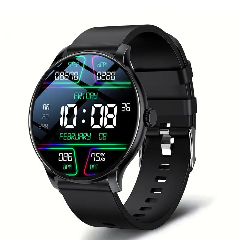 Smartwatch Circular Multifunções Tela LCD