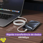 Kit Base Tripla 65W + Cabo tipo C